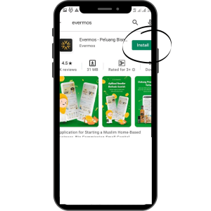 Cara install aplikasi evermos