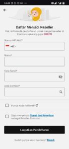 Daftar Reseller Evermos