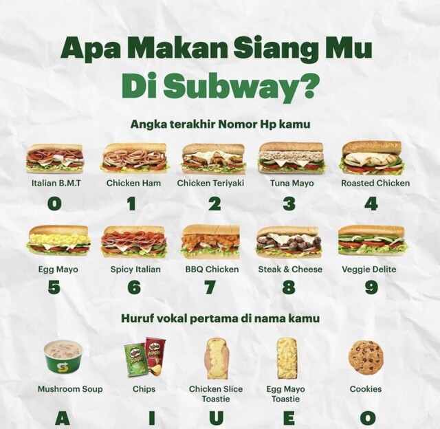 Subway Indonesia, Restoran Sandwich yang Mendunia! Evermos