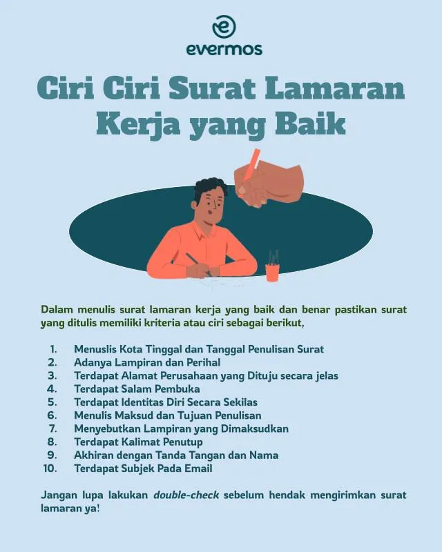 Ini Ciri Ciri Surat Lamaran Pekerjaan yang Dicari HRD! Evermos