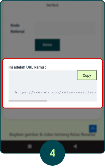 Referral Code Link Generator - Kelas Reseller Sukses
