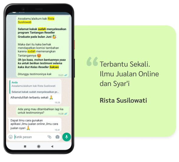 Kelas Reseller Sukses 7 Group 7607