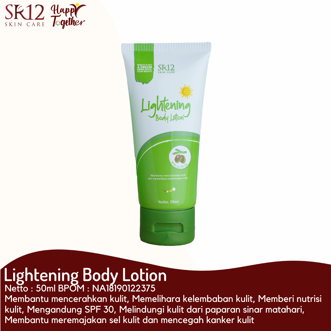 SR12 Jatim Lightening Body Lotion / Hand Body / SPF 30 / Mencerahkan