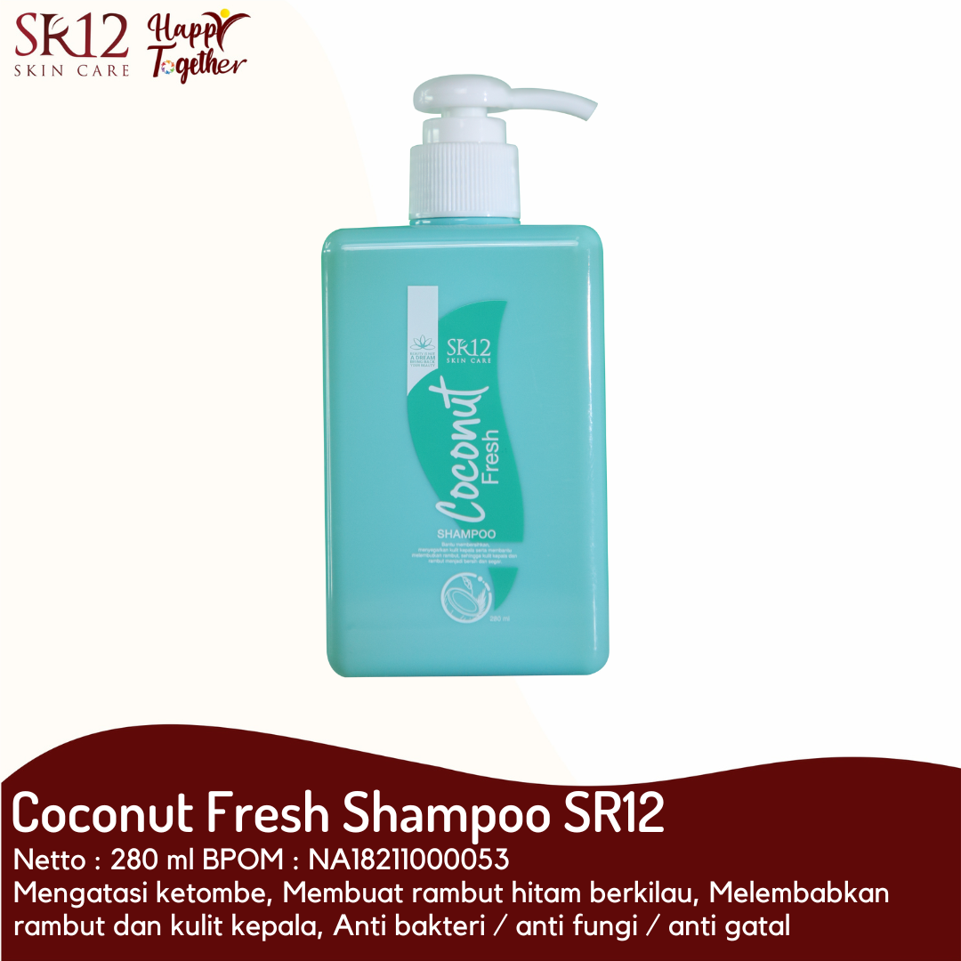 SR12 Jatim Coconut Fresh Shampoo Shampoo Hempas Ketombe Shampoo Untuk
