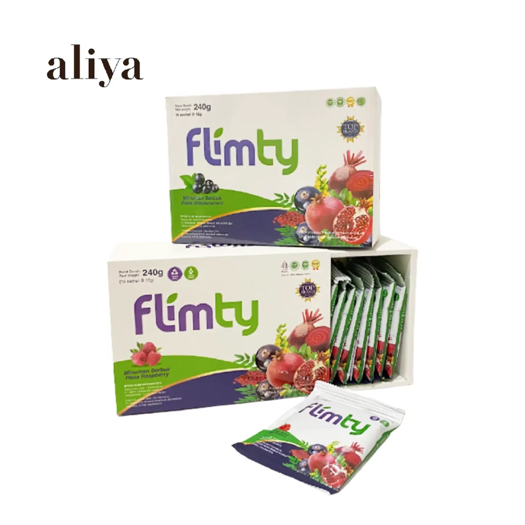 Flimty Raspberry Aliya - Flimty Fiber Anti Oksidan 1 Sachet 15g Raspberry