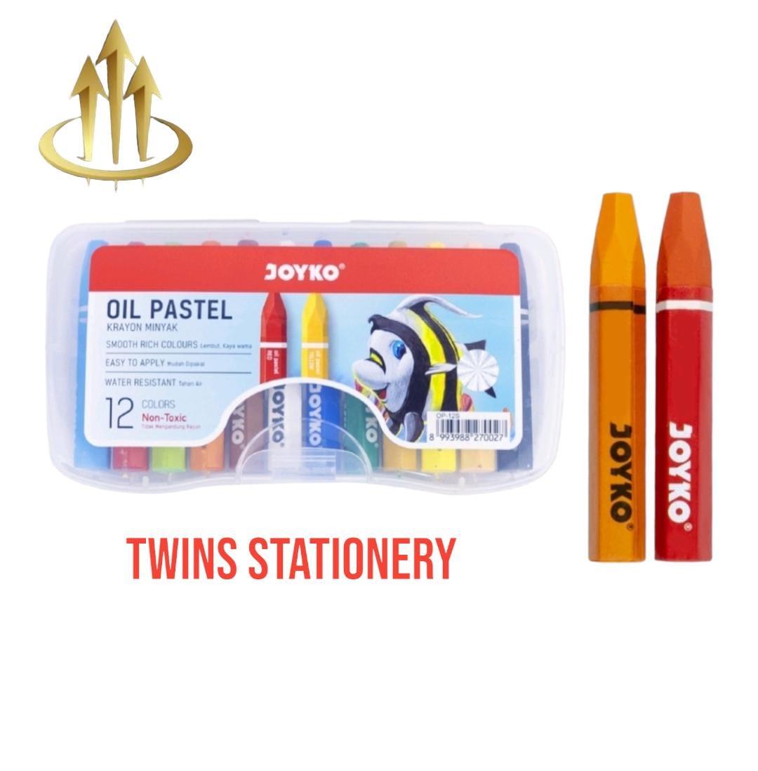 TWINS STATIONERY Crayon Joyko 12 warna BOX ISI 18 WARNA RANDOM