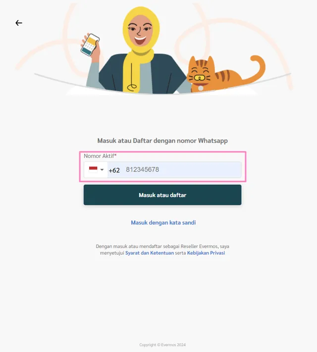 Cara Login Akun di Aplikasi Evermos