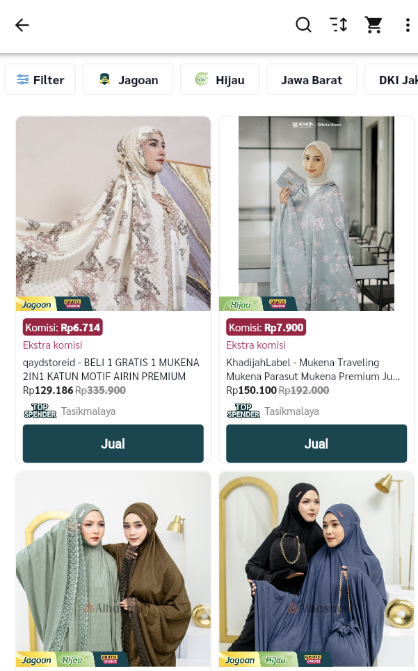 cara cari rekomendasi produk