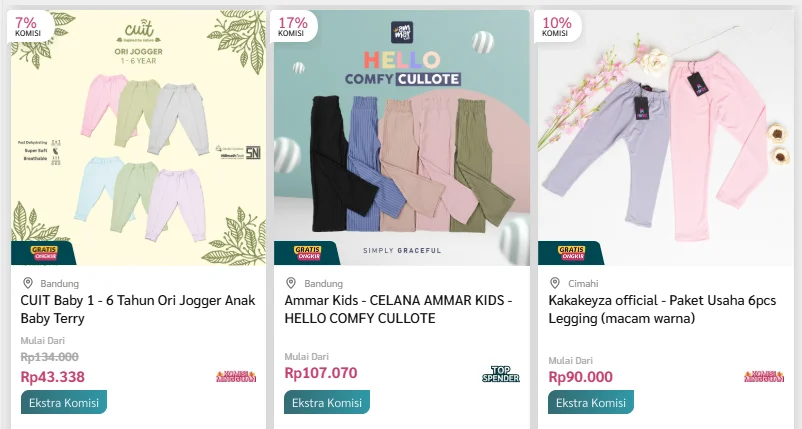 atasan dan bawahan anak - reseller baju anak tanpa modal