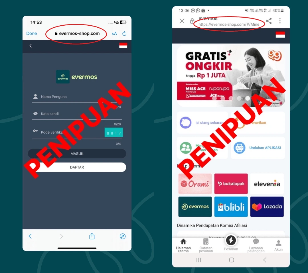 evermos penipuan website palsu 03 evermos penipuan website palsu