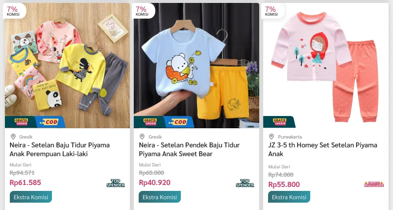 piyama anak - reseller baju anak tanpa modal