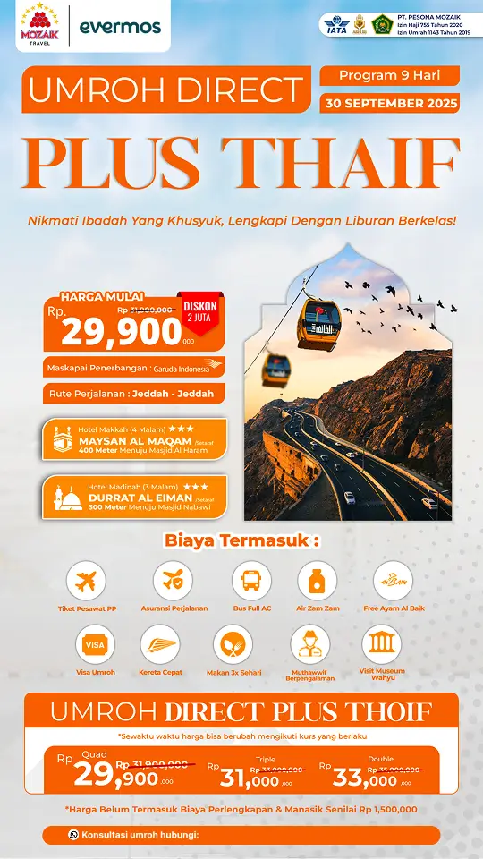 Umroh Plus Thaif 30 Sep