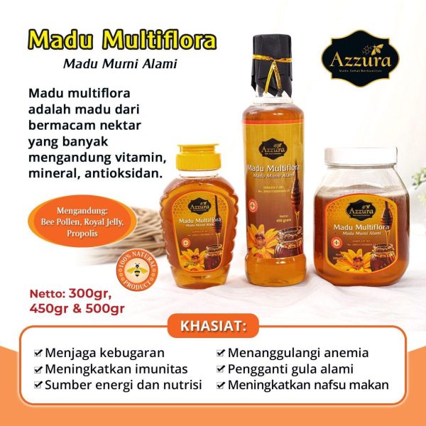 Madu Azzura - Madu Multiflora 450 gr