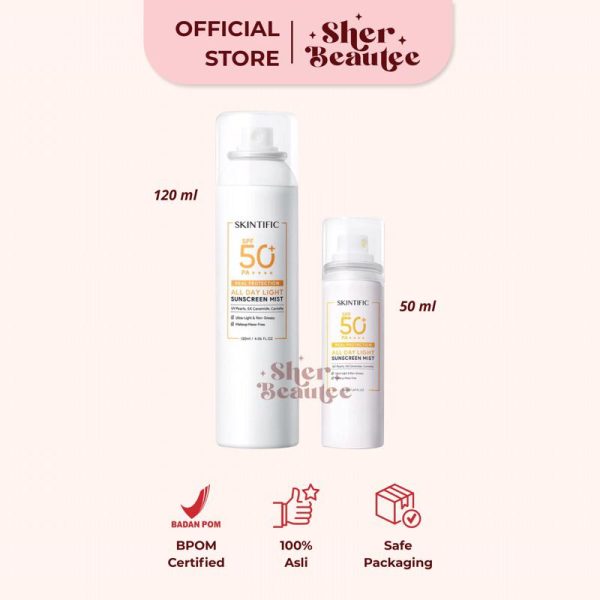 Sherbeautee - Skintific All Day Light Sunscreen Mist SPF50 PA++++ 120ml Jumbo
