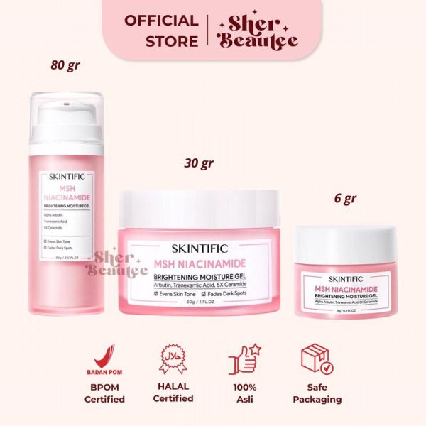 Sherbeautee - Skintific MSH Niacinamide Brightening Moisture Gel 30gr Fullsize