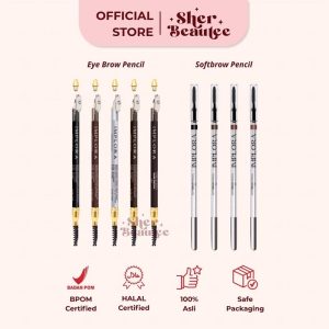 Sherbeautee - Implora Eyebrow Pencil 2in1 2.5gr 01 eyebrow black
