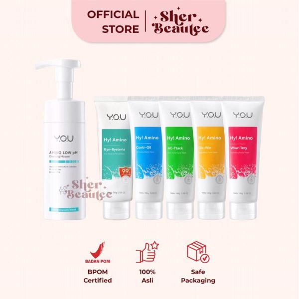 Sherbeautee - YOU Hy! Amino Facial Wash 100gr glowin