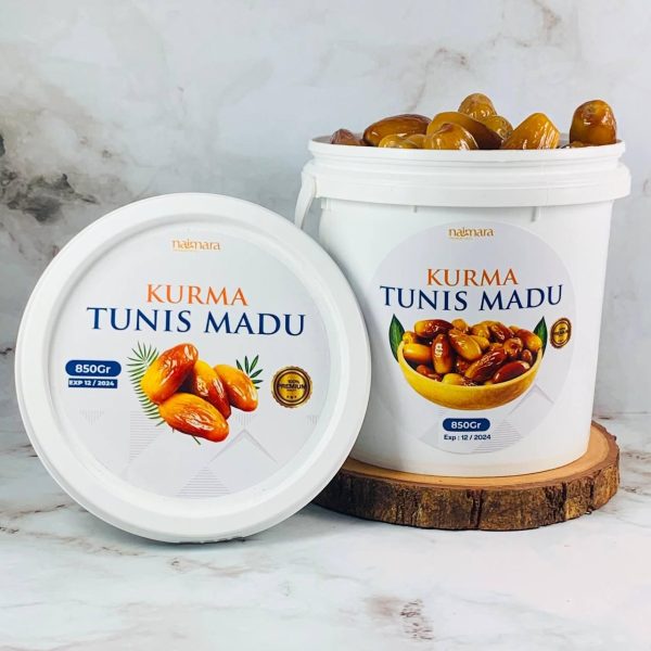 Sahabah Store - Kurma Tunis Madu Ember 850 gr 850 gr Coklat