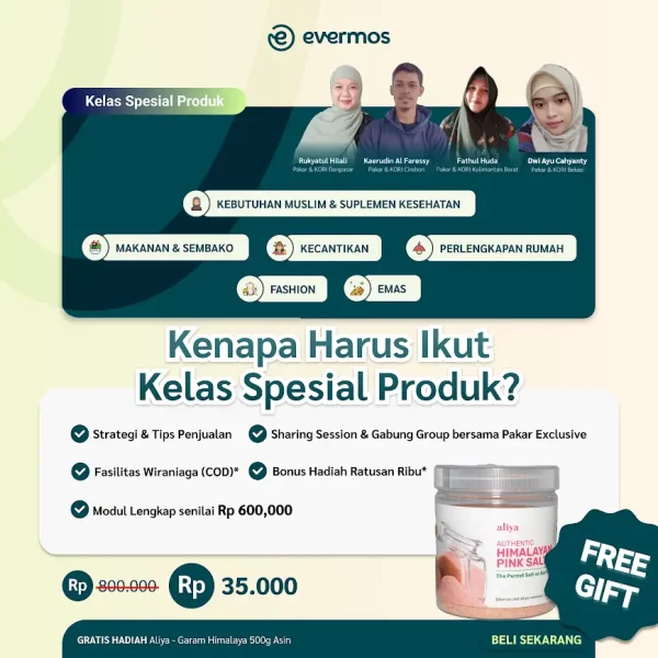 Aliya - Kelas Spesial Produk Free Garam Himalaya - Aliya 500gr Garam Himalaya