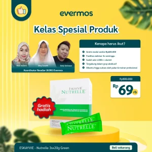 ESKAYVIE - Kelas Special Produk Free Nutrelle 3sx20gr Green