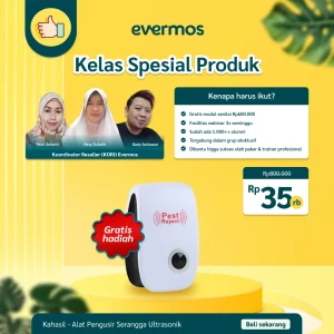 KAHASIL - Kelas Special Produk Free Alat Pengusir Nyamuk Serangga Kecoak Tikus Hama Ultrasonik Gelombang Elekt KMJ085 Putih