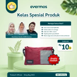 Thobach official - [TERBARU] Kelas Spesial Produk Free Thobach Sling Bag DICE All Size Random