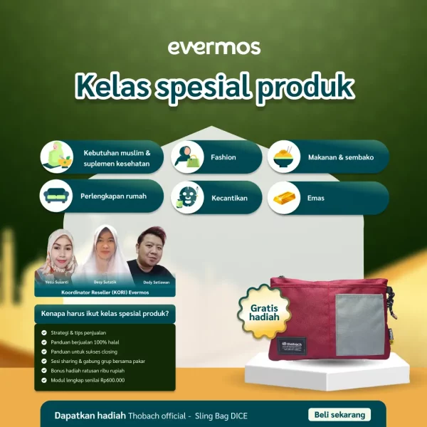 [LP] Thobach official [TERBARU] Kelas Spesial Produk Free Thobach Sling Bag DICE All Size Random