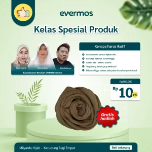 Milyarda Hijab - Kelas Spesial Produk Free Kerudung Segi Empat Voal Paris Premium Milyarda Hijab Allsize Abu Muda